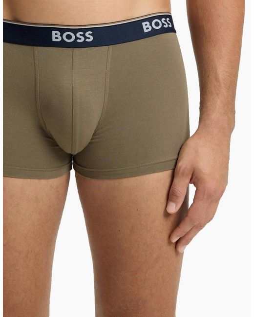 Boss Blue Boss Accessories 3P Trunk Boxer//Khaki for men
