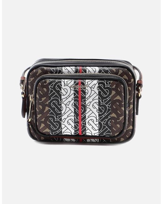 Burberry Black Monogram Print E-Canvas Camera Bag