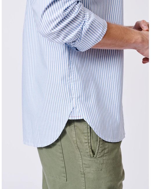 aubi Blue Chase Poplin Shirt for men