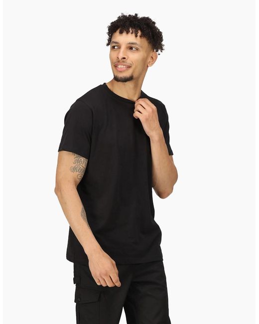 Regatta Black Professional Cotton Soft Touch T-Shirt for men