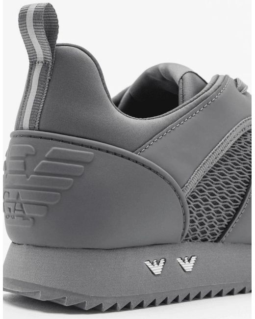 EA7 Gray Sneaker Trainer for men