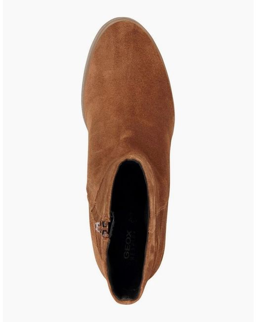 Geox Brown D Eildea Wedge B Ankle Boots