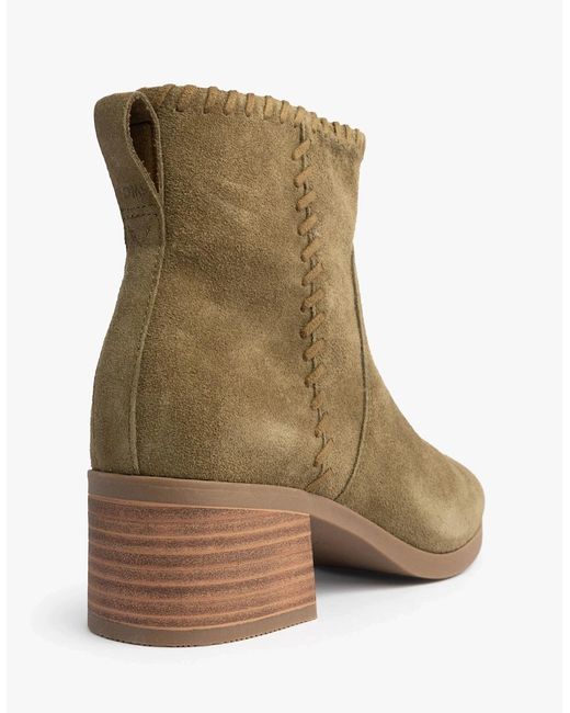 TOMS Green Delilah Ankle Boots