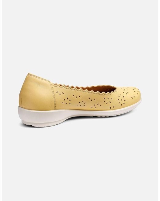 Hotter White Eider Ballet Pumps