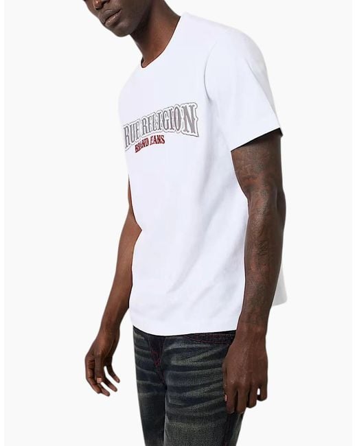 True Religion White 108637 T Shirts for men