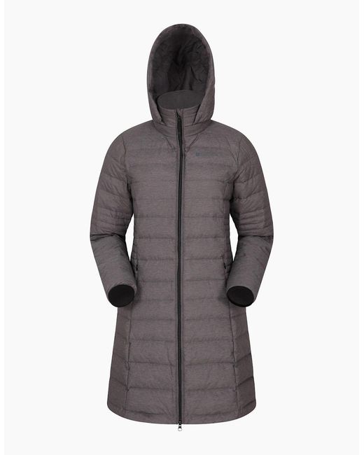 Mountain Warehouse Gray Ladies Furnace Down Long Length Padded Jacket