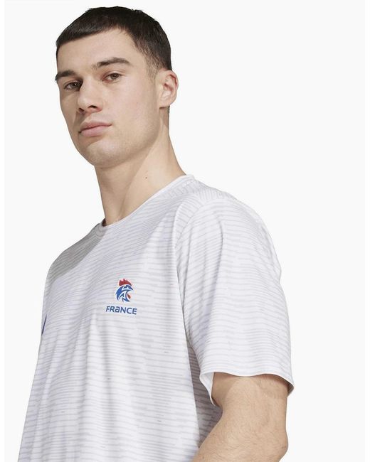 Adidas Blue Crew Neck Short Sleeve Relaxed Fit Jersey T-Shirt for men