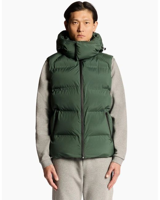 Lyle & Scott Green Lyle & Scott Dark Pine Welded Puffer Gilet for men