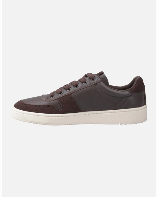 TOMS Brown Trvl Lite Court Leather Trainers for men