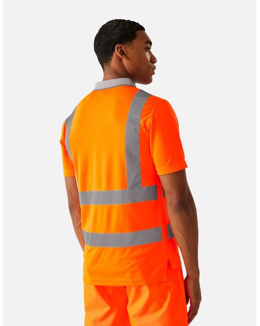 Regatta Orange Professional Hi-Vis Polo Shirt for men