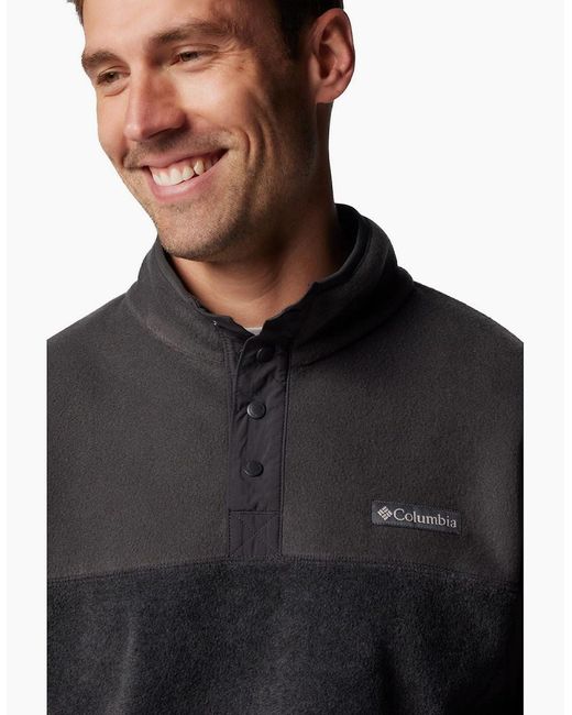 Columbia Black Steens Mountain Half Snap Ii Fleece Jacket for men
