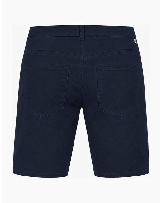 Ted Baker Blue Bactonn Dark Five Pocket Shorts for men
