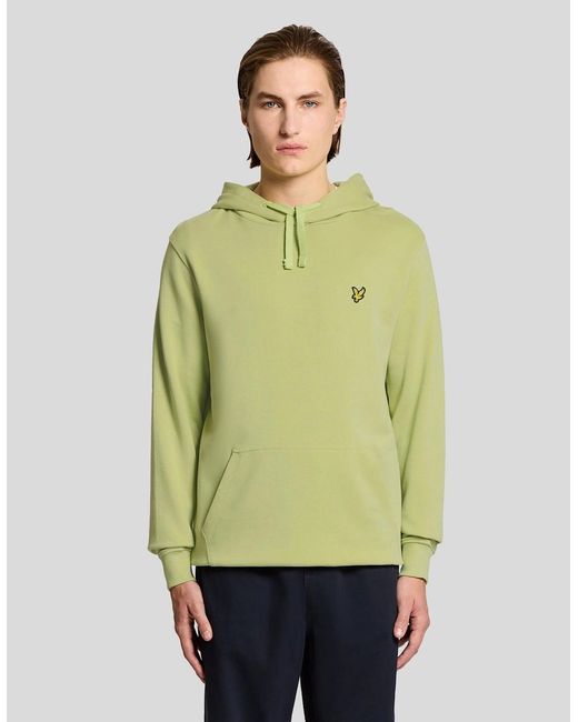 Lyle & Scott Green Loopback Cotton Hoodie for men