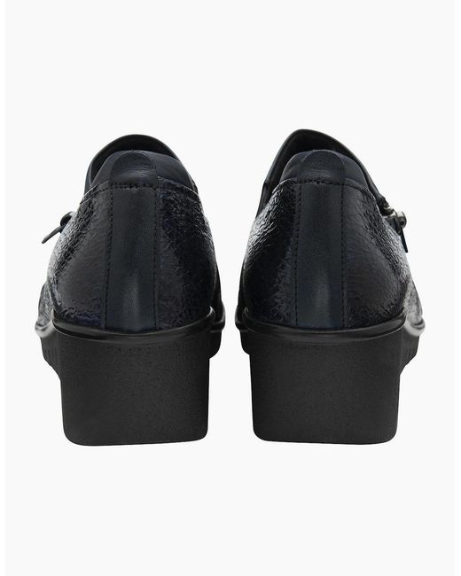 Lotus Black Altan Low Wedge Shoes