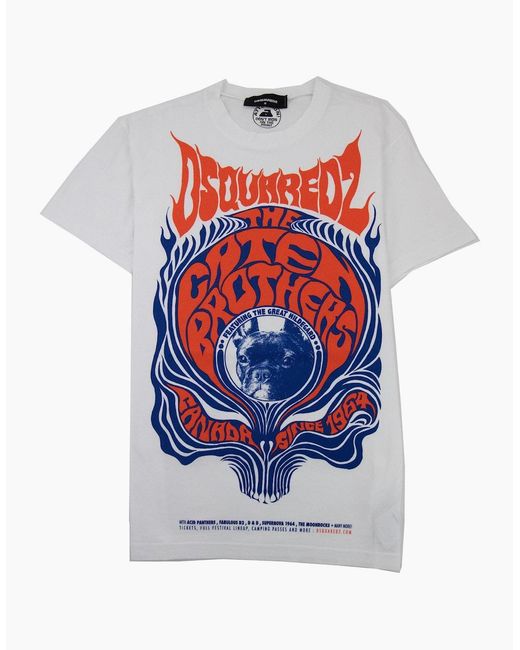 DSquared² White Great Hildegard Tshirt for men