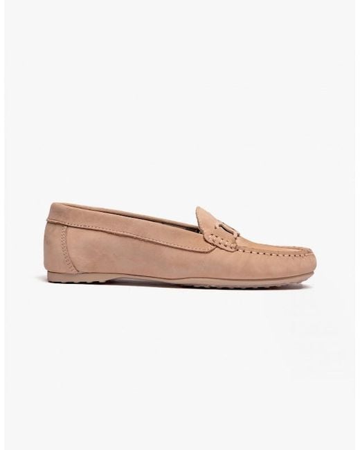 Barbour Pink Astrid Buckle Loafers