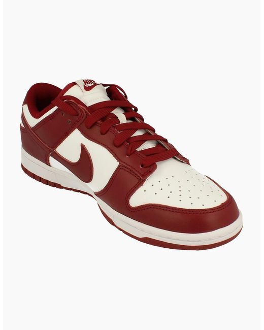Nike Red Dunk Low Retro Trainers Dd1391 601 for men