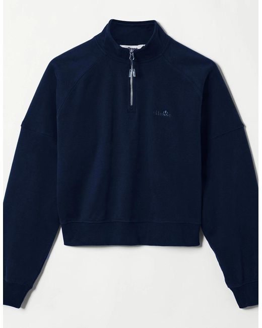 Ellesse Blue Carrera 1/4 Zip Sweatshirt