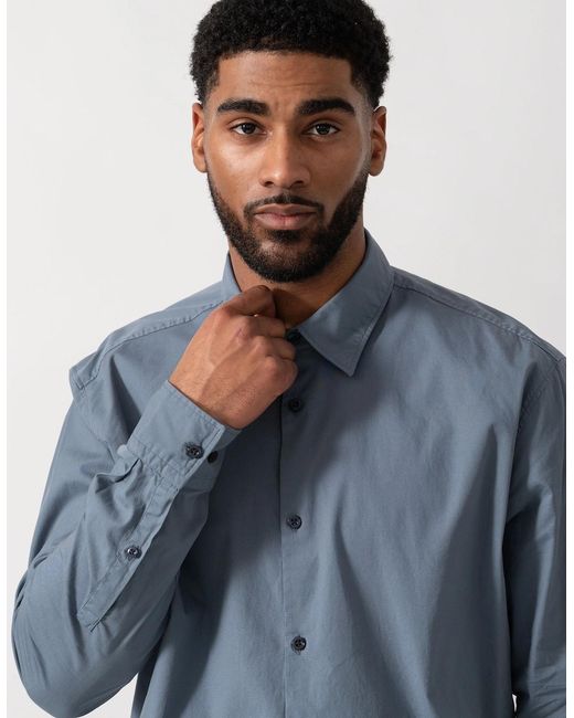 Boss Blue Hugo Ermo Slim-Fit Shirt for men