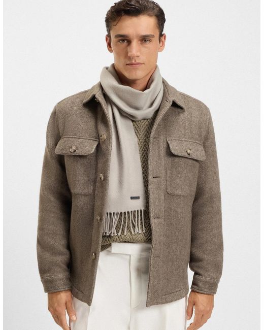 Boss White Naster 35 Scarf Light for men