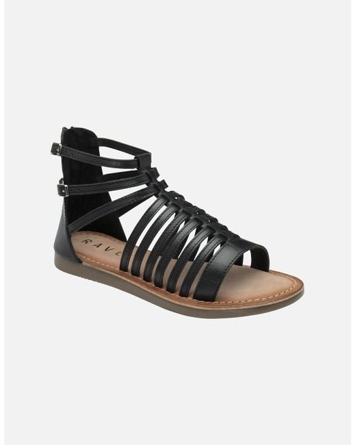 Ravel Black Etton Gladiator Sandals