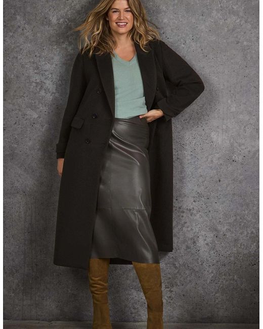 Live Unlimited London Black Double Breasted Coat