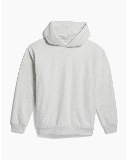 Adidas Gray Printed Logo Relaxed Fit Drop Shoulder Long Sleeve Sweatshirt for men