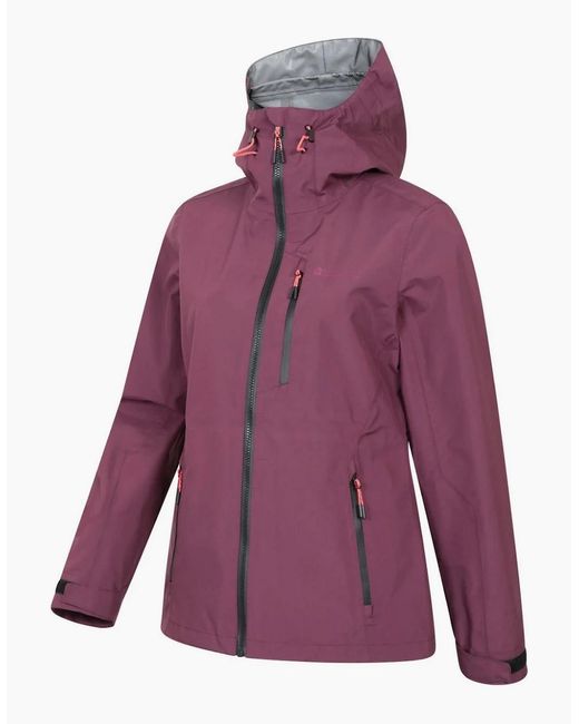 Mountain Warehouse Purple Ladies Bachill 3 Layer Waterproof Jacket