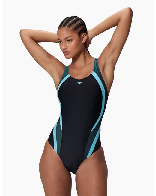 Speedo Blue Ladies Quantum Splice One Piece Swimsuit