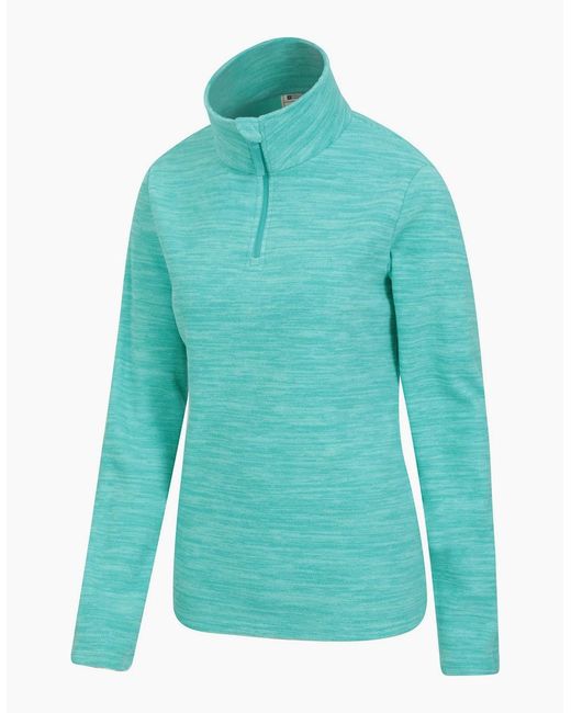 Mountain Warehouse Blue Ladies Snowdon Melange Fleece Top