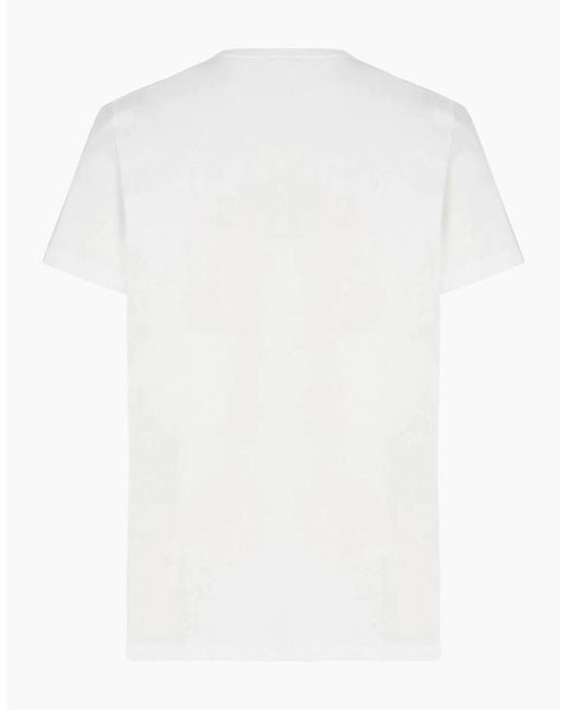 Balmain White Vintage Gel Logo T-Shirt for men
