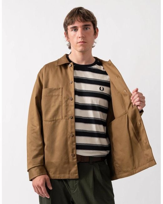 Fred Perry Natural Twill Overshirt for men