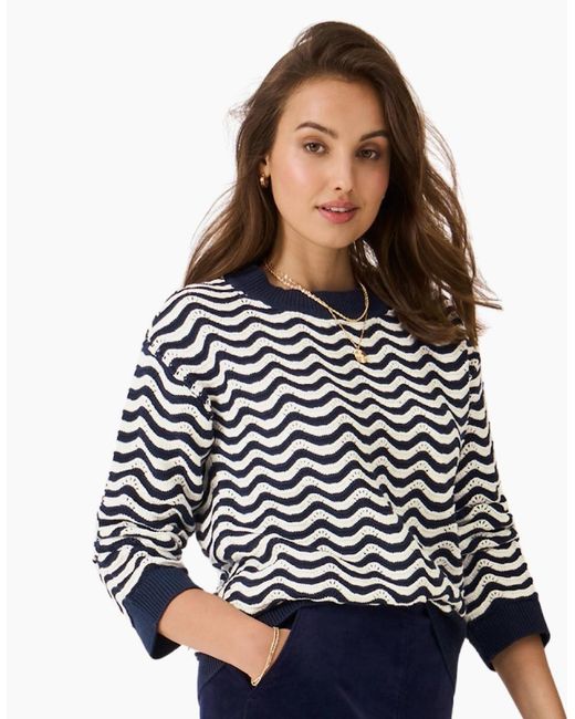 Crew Black Bella Scallop Knit Sweatshirt