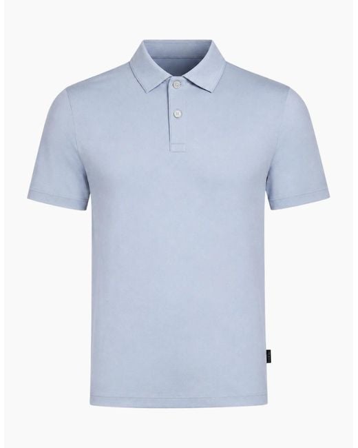 Ted Baker Blue Zeiter Slim Soft Touch Pale Polo Shirt for men