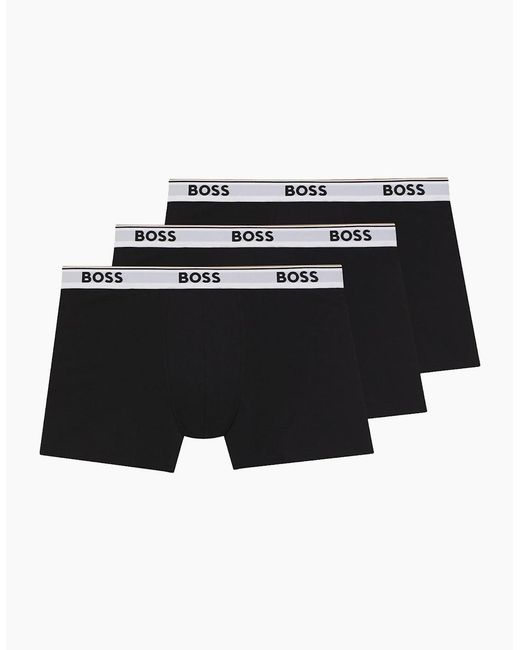 Boss Black Boss 3 Pack Cotton Power Stretch Boxer Brief for men