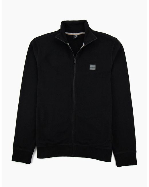 Boss Black Zestart 1 Patch Logo Funnel Neck Sweat 001 for men