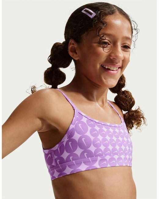 Nike Purple Scoop Neck Sleeveless Bralet Sports Bra