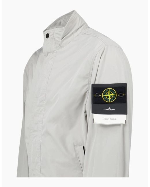Stone Island White Micro Twill Jacket for men