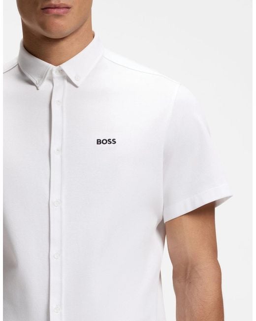 Boss White Boss St_Motion Short Sleeve Shirt for men