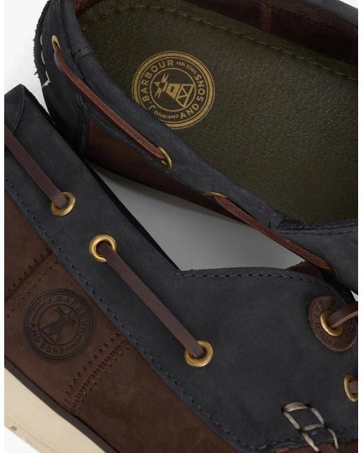 Barbour White Wake Boat Shoes for men