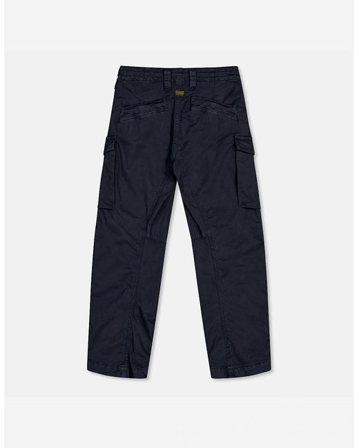 G-Star Blue Solid Straight Cargo Trousers