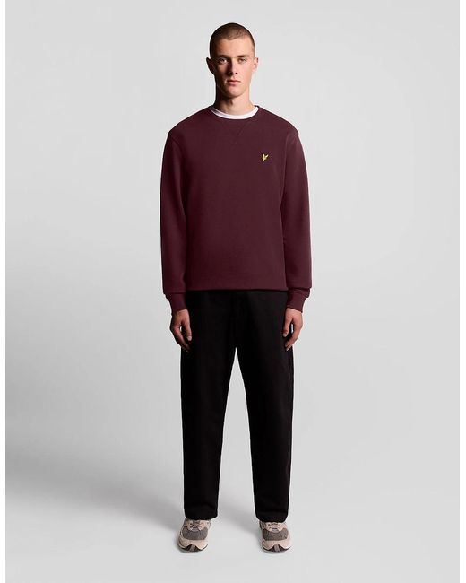 Lyle & Scott Red Cotton Crew Neck Sweatshirt for men