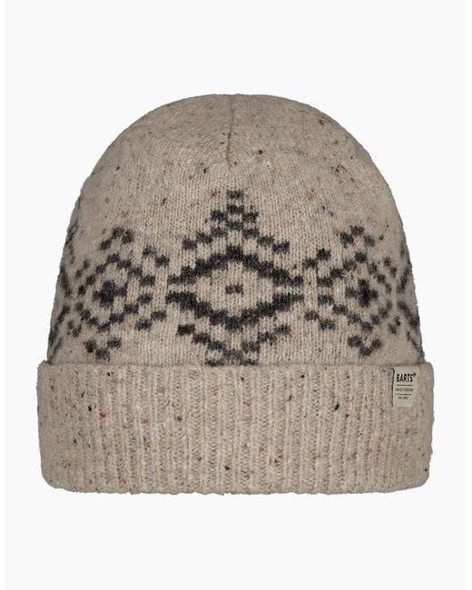 Barts Gray Cimmon Fine Knit Fleece Lined Cuffed Beanie Hat for men