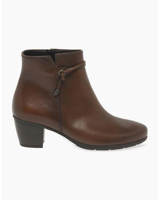 Gabor Brown Ela Ankle Boots