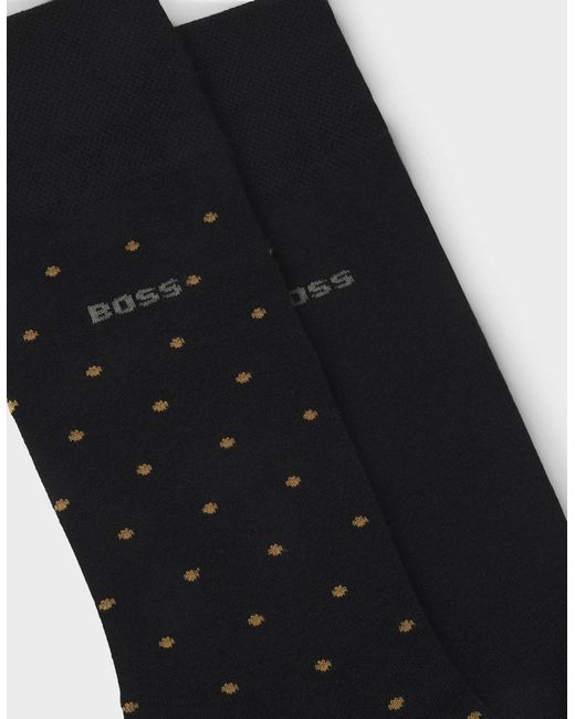 Boss Black Boss 2-Pack Rs Minidot Regular-Length Socks With Logos for men