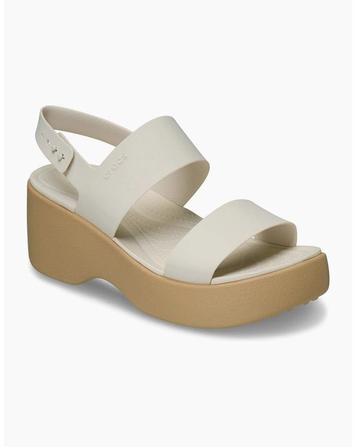 CROCSTM White Brooklyn Sky Eva Frappe/Cashew Sandals