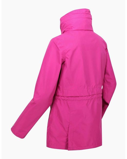 Regatta Pink Nadira Solid Patterned Drawstring Rain Jacket