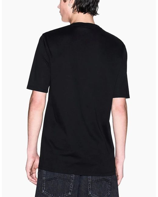 Armani Black Exchange T Shirts Regular Fit for men
