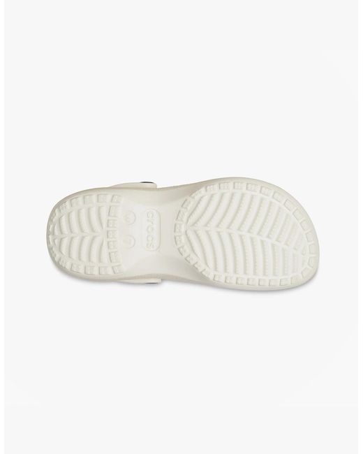CROCSTM White Classic Platform Glitter Clogs Chalk