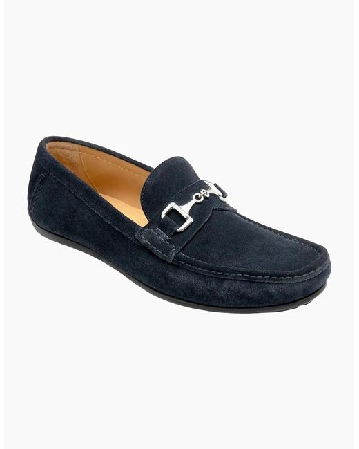 Loake Blue Hawthorn Driver Shoe Suede for men